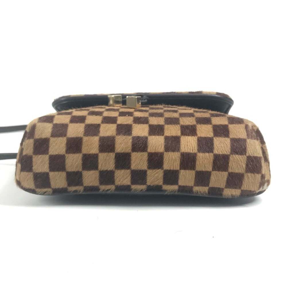LOUIS VUITTON Authentic Brown Damier Leather Pochette Shoulder Bag - Picture 5 of 16